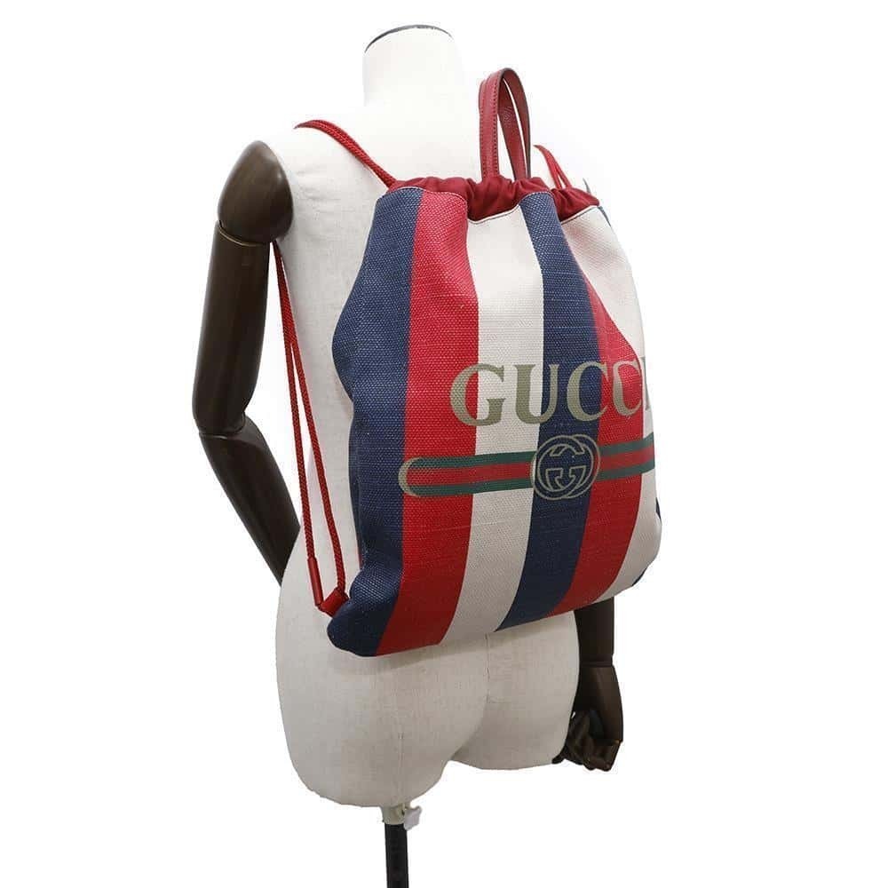 Gucci Backpack Drawstring Canvas Bag - Picture 4 of 7